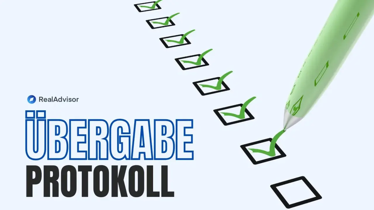 Übergabeprotokoll für die Vorabnahme der Wohnung. Ein grüner Stift setzt Häkchen auf einer Checkliste.