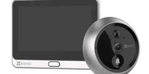 EZVIZ Kamera mit Display und Türspion-Kamera. Perfekt für Ihr Smart Home, kompatibel mit Homematic IP.