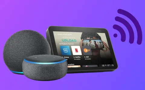Alexa-Geräte und ein Echo Show mit Streaming-Apps. So verbinden Sie Alexa mit neuem WLAN.
