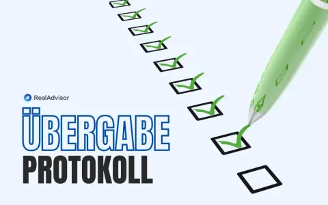 Übergabeprotokoll für die Vorabnahme der Wohnung. Ein grüner Stift setzt Häkchen auf einer Checkliste.