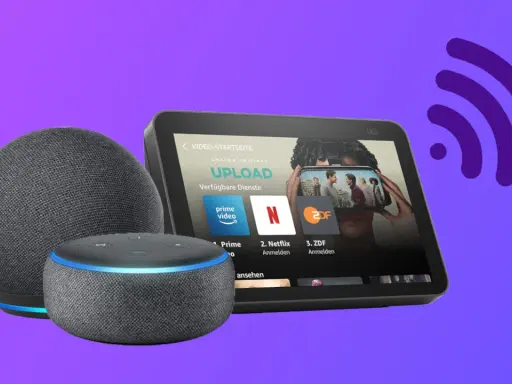 Alexa-Geräte und ein Echo Show mit Streaming-Apps. So verbinden Sie Alexa mit neuem WLAN.