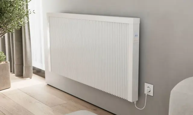 Moderner Heizkörper mit digitaler Anzeige, ideal zum nachtspeicherheizung austauschen.