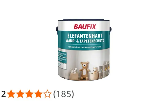 BAUFIX Elefantenhaut Wand- & Tapetenschutz: Reinigungsfähige Schutzbeschichtung für Wände. Ideal zum elefantenhaut streichen für strapazierfähige Oberflächen.