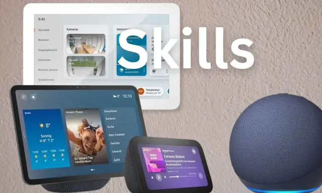 Alexa Skills auf Tablets und Echo-Geräten: Steuere dein Smart Home, sieh Fotos und höre Musik.